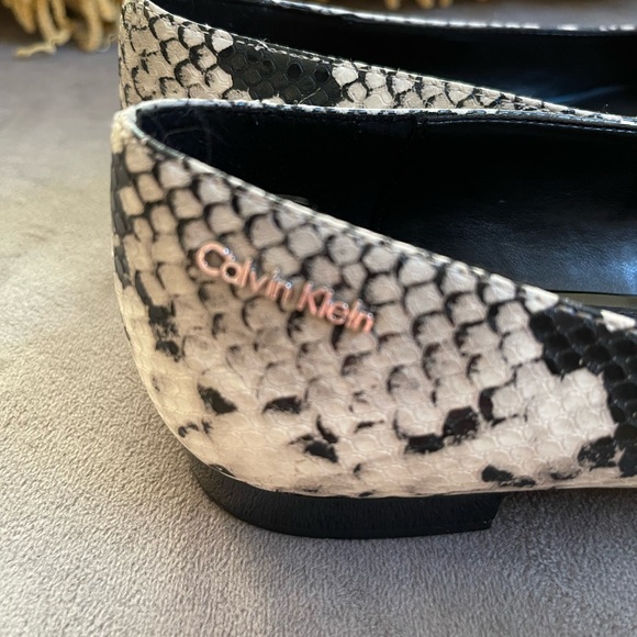 Gorgeous Calvin Klein “snakeskin” flats. Woman’s size 7. - Picture 3 of 5